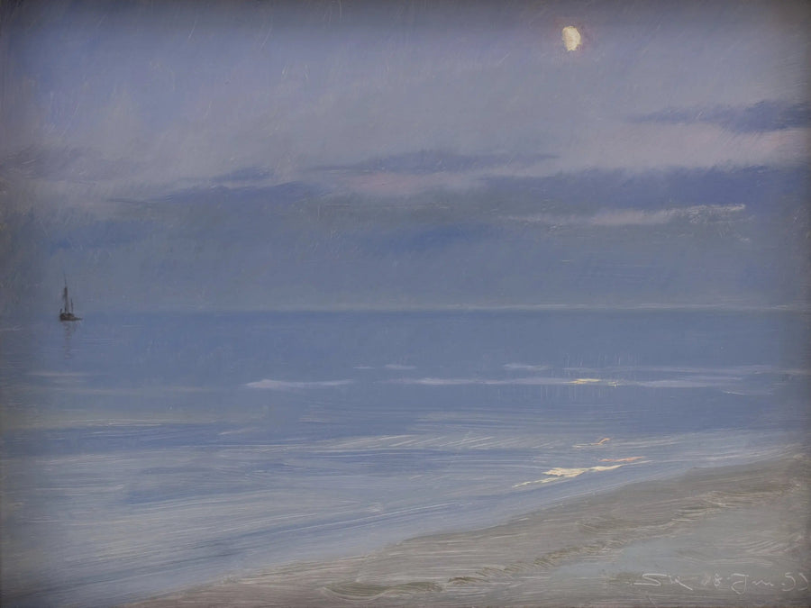 La playa de Skagen a la luz de la luna - Peder Severin Krøyer