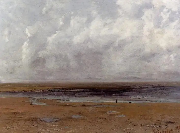 La Playa de Trouville en marea baja - Gustave Courbet
