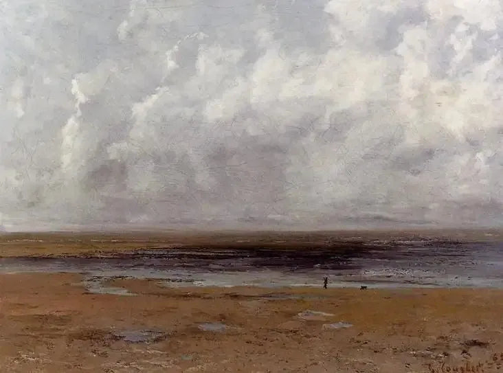 La Playa de Trouville en marea baja - Gustave Courbet