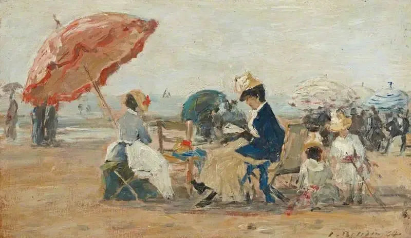 La playa de Trouville - Eugène Boudin
