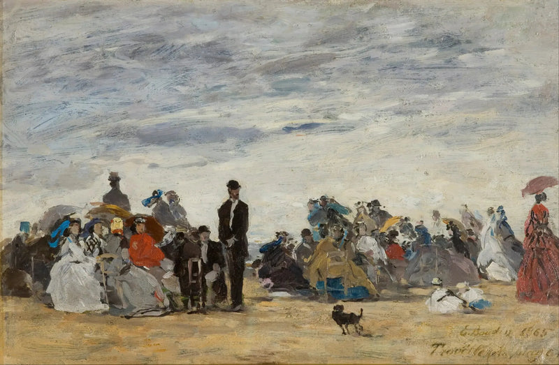 La Playa de Trouville - Eugène Boudin