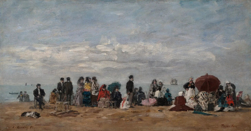 La playa de Trouville - Eugène Boudin