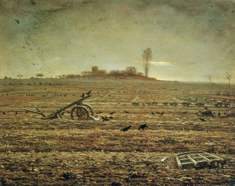 La llanura de Chailly con arado y arado de reja - Jean-François Millet