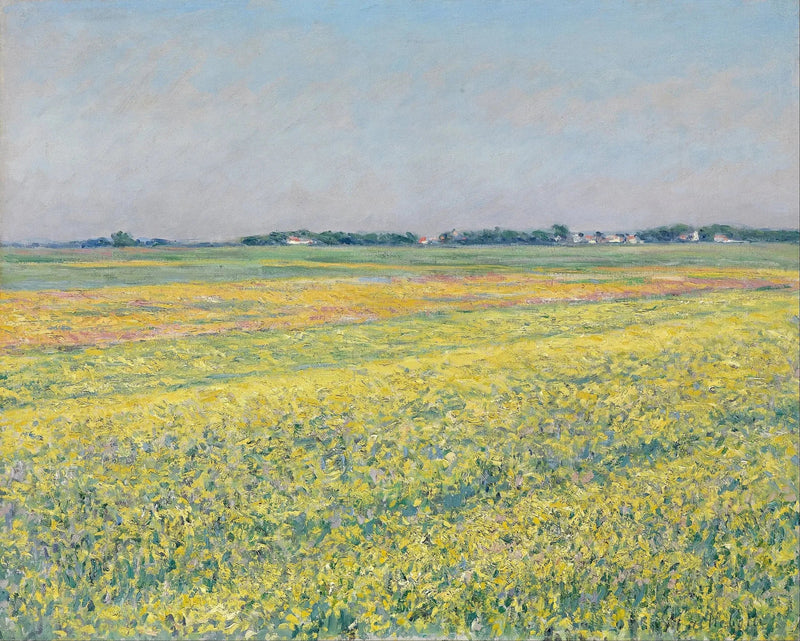 La llanura de Gennevilliers, campos amarillos - Gustave Caillebotte