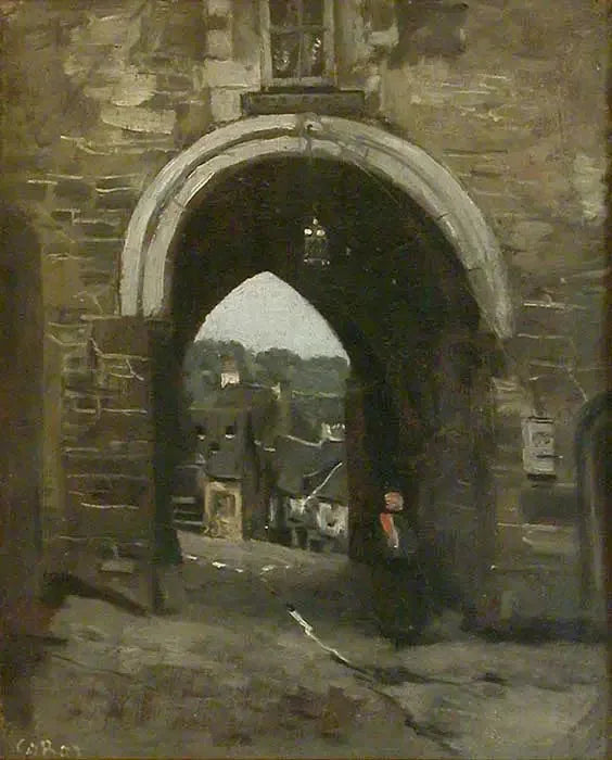 La Puerta de Jerzual en Dinan - Jean-Baptiste Camille Corot
