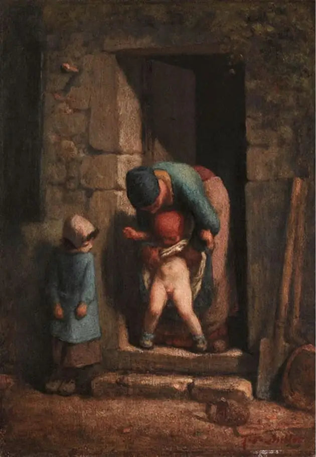 La Precaución materna - Jean-François Millet