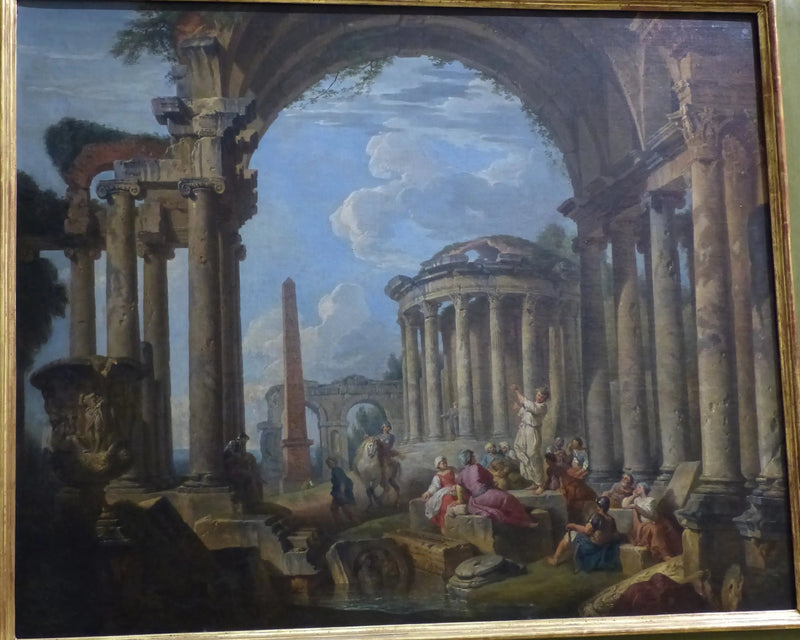 La Predicación en ruinas antiguas - Giovanni Paolo Panini
