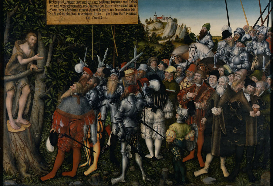 La predicación de san Juan Bautista - Lucas Cranach el Viejo