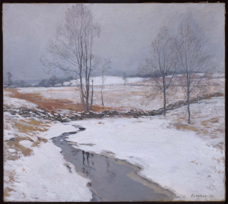 La primera nieve - Willard Metcalf