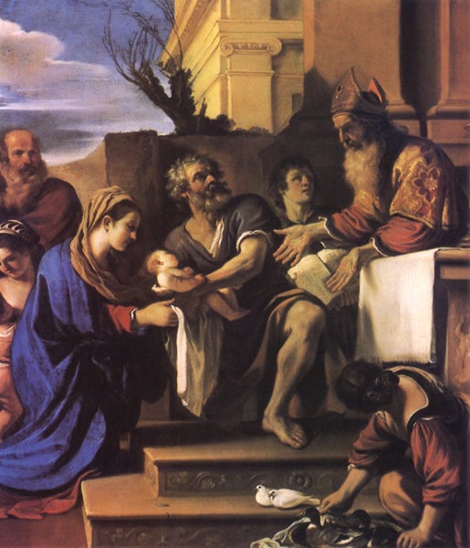 La Presentación de Jesús en el Templo - Guercino