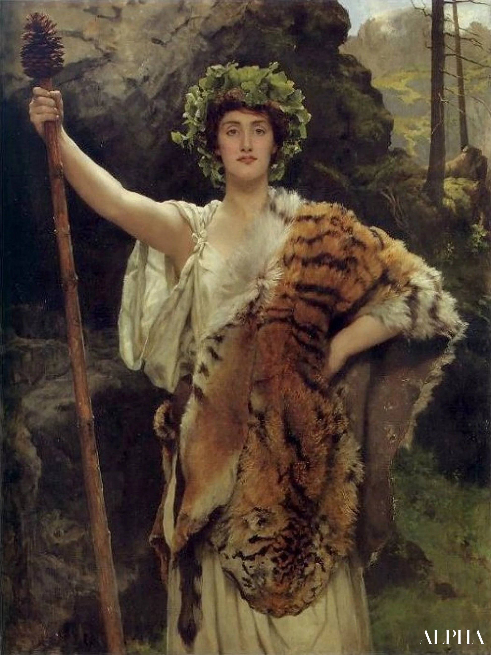 La prêtresse de Bacchus de John Collier - Reproductions de tableaux et peintures haut de gamme