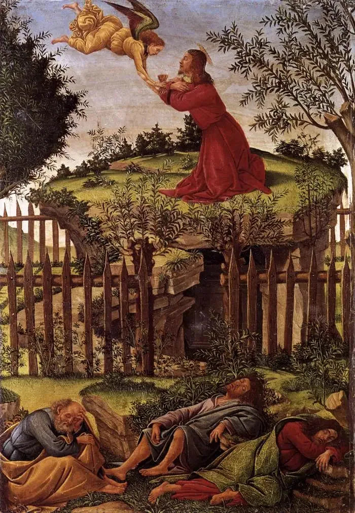 La Oración en el jardín de los Olivos - Sandro Botticelli