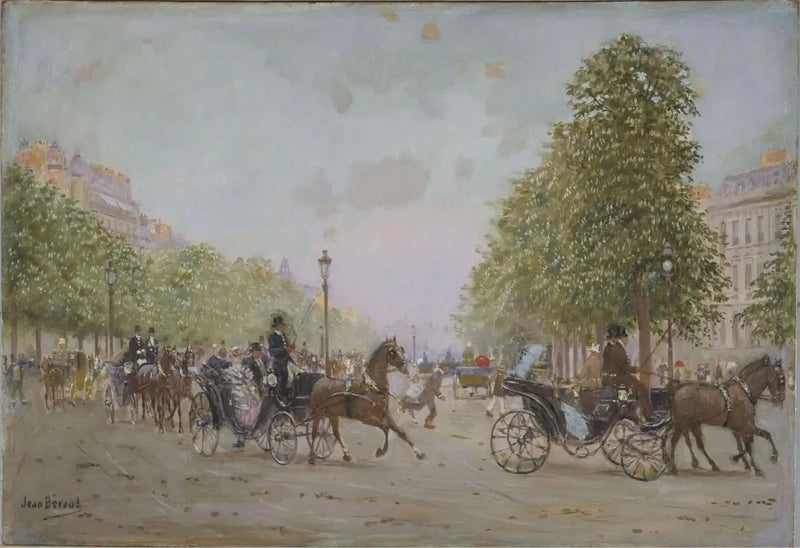 El paseo por los Campos Elíseos - Jean Béroud