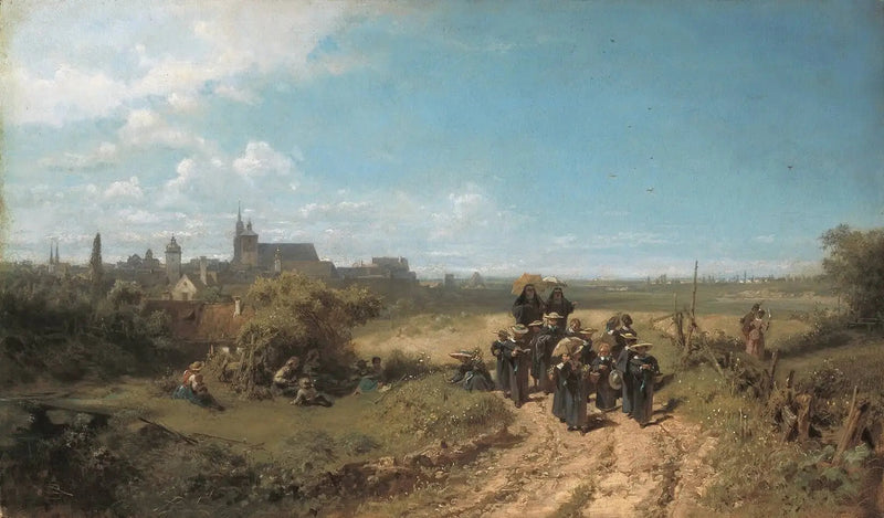 El paseo del convento - Carl Spitzweg