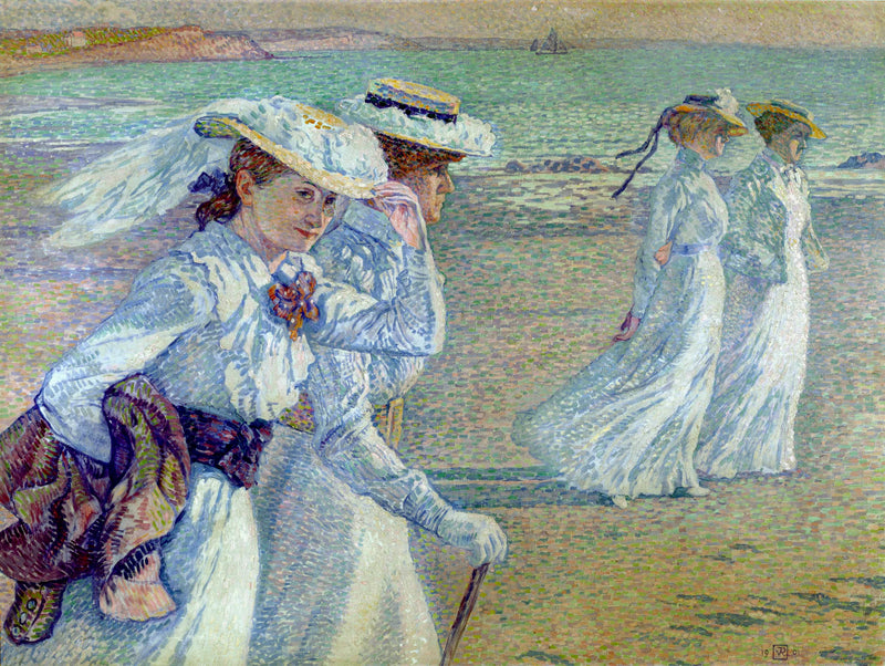 El paseo - Théodore van Rysselberghe