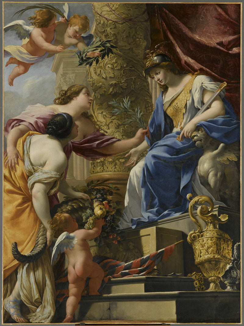 La Prudence trae la Paz y la Abundancia - Simon Vouet