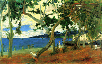 Reproduction du tableau « La Rade de Saint-Pierre vue de l'anse Turin - Paul Gauguin » par Alpha Reproduction en peinture à l’huile