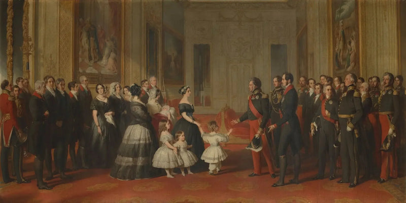 La recepción de Luis Felipe, rey de los franceses, en el castillo de Windsor, el 8 de octubre de 1844 - Franz Xaver Winterhalter
