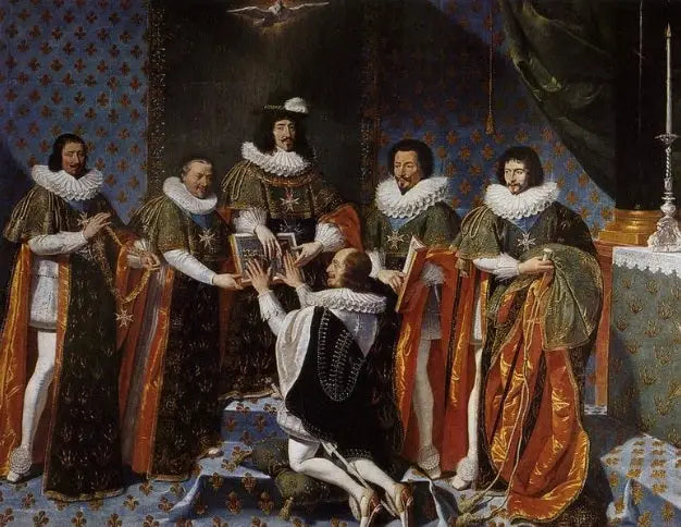 La Recepción del Duque de Longueville en la orden del Santo Espíritu por el Rey Luis XIII en 1633 - Philippe de Champaigne