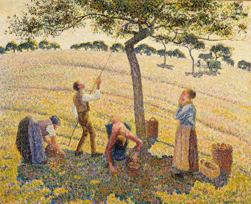 La cosecha de manzanas en Éragny - Camille Pissarro