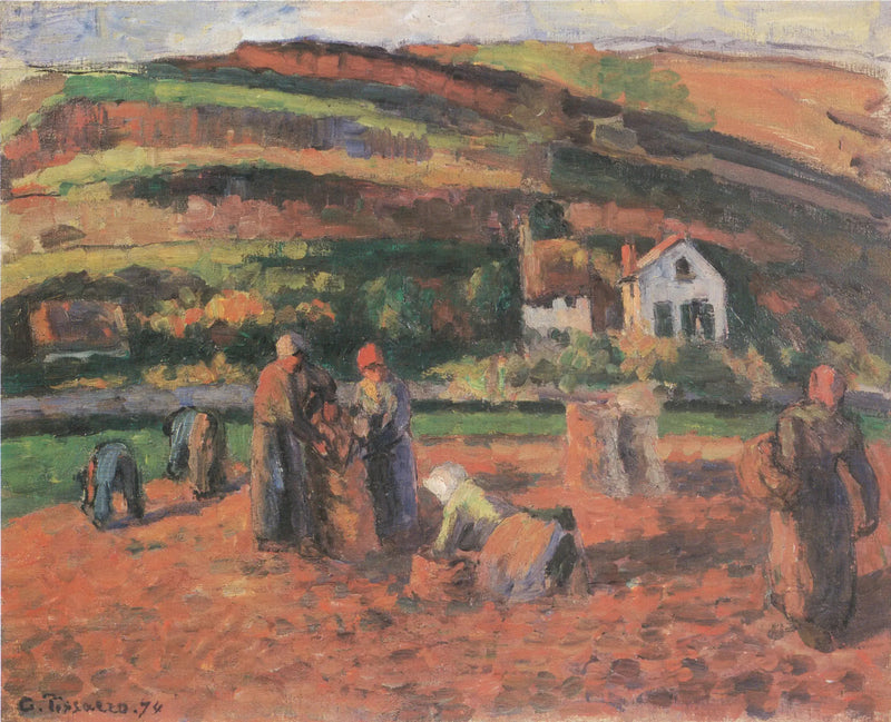 La Cosecha de las patatas - Camille Pissarro