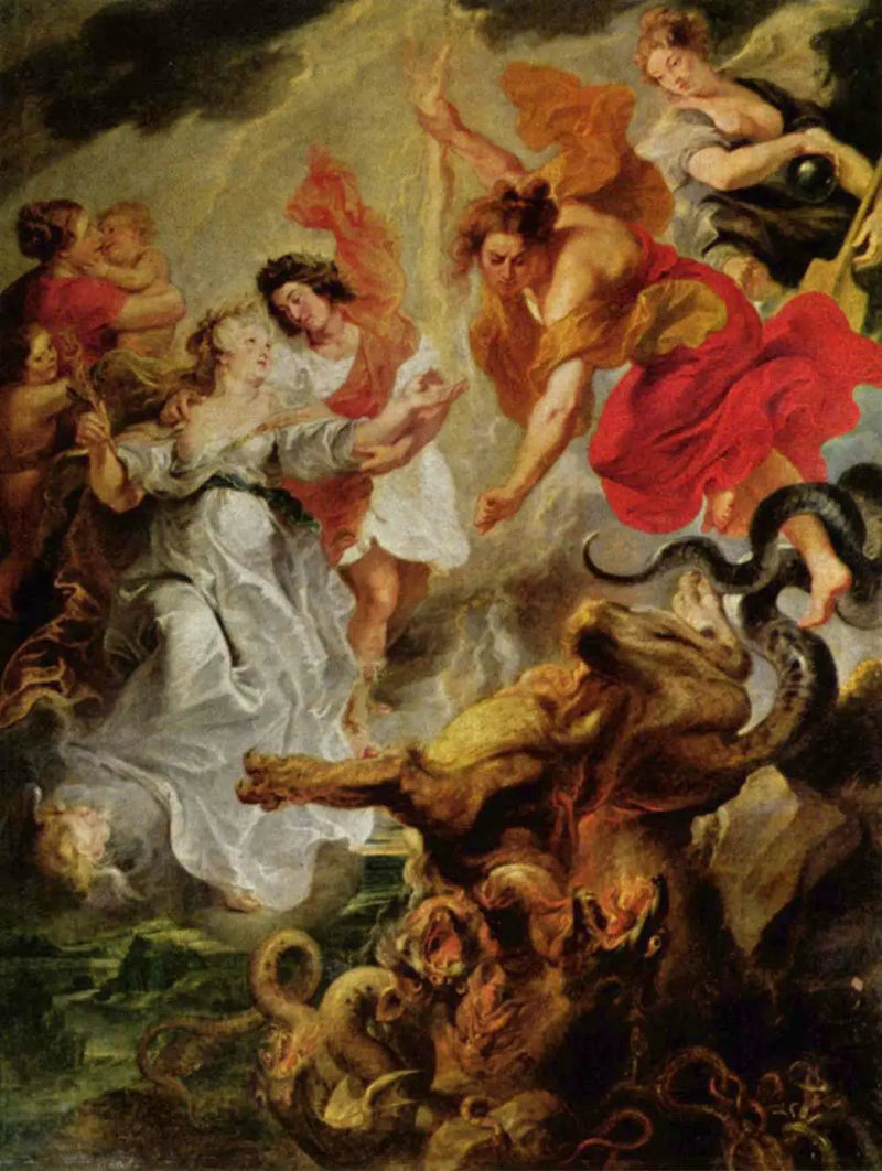 La Reconciliación de la reina y de su hijo después de la muerte del conde duque el 15 de diciembre de 1621 - Peter Paul Rubens