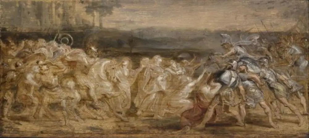 La réconciliation des Romains et des Sabins - Peter Paul Rubens image 1 reproduction de peinture à l’huile