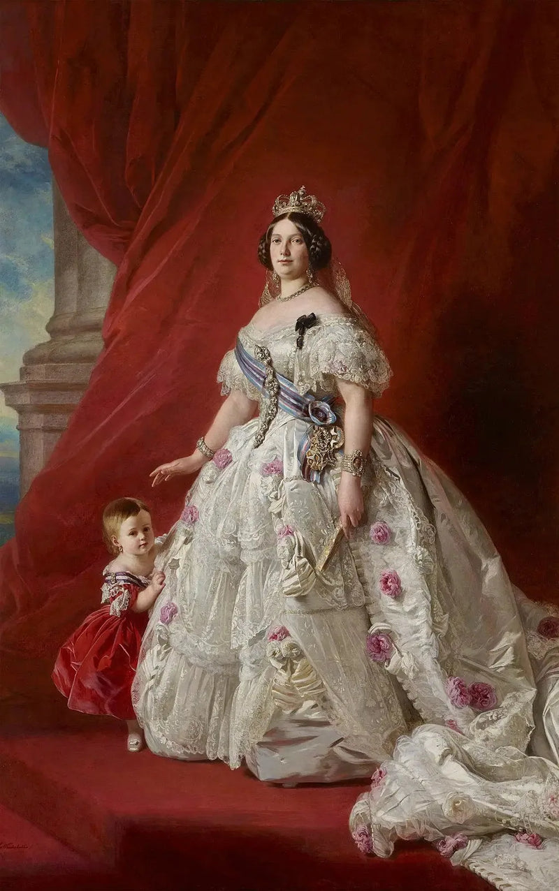 La reina Isabel II con la princesa de Asturias - Franz Xaver Winterhalter
