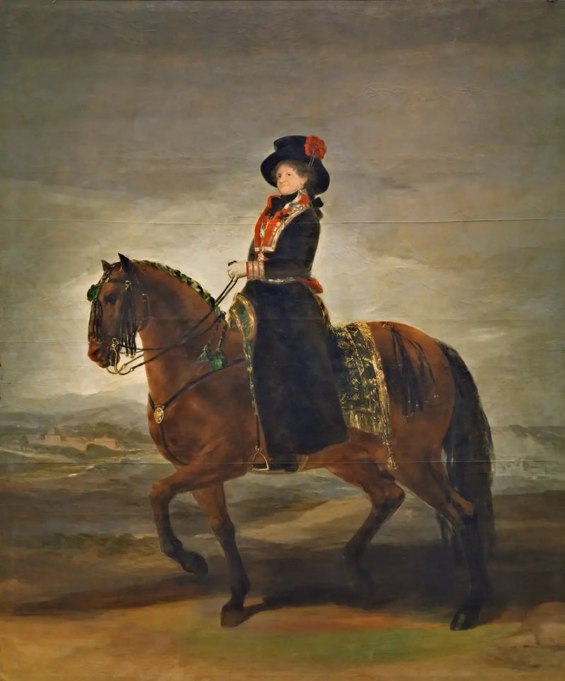 La reina María Luisa a caballo - Francisco de Goya