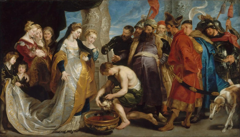 La Reina Támiris hace sumergir la cabeza de Ciro en un jarrón lleno de sangre - Peter Paul Rubens