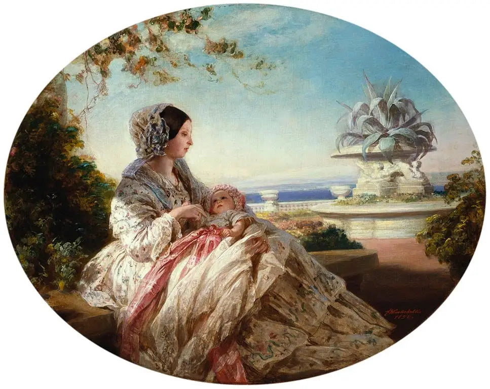 La reine Victoria avec le prince Arthur - Franz Xaver Winterhalter - Alpha Reproduction