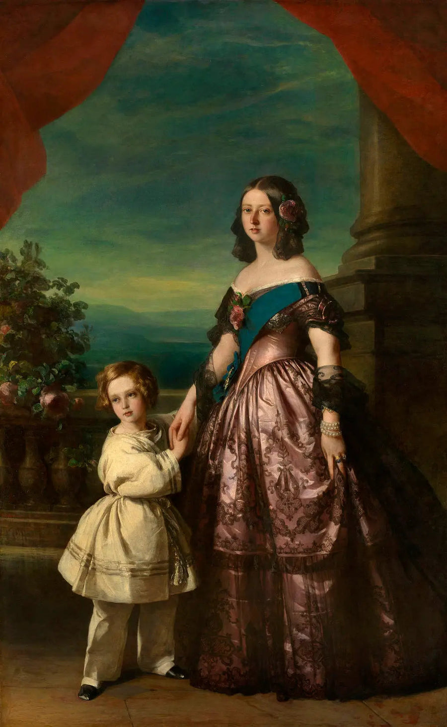 La reina Victoria con el príncipe de Gales - Franz Xaver Winterhalter
