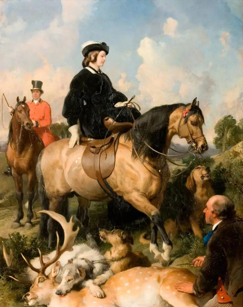 La reina Victoria en el parque de Windsor - Edwin Henry Landseer