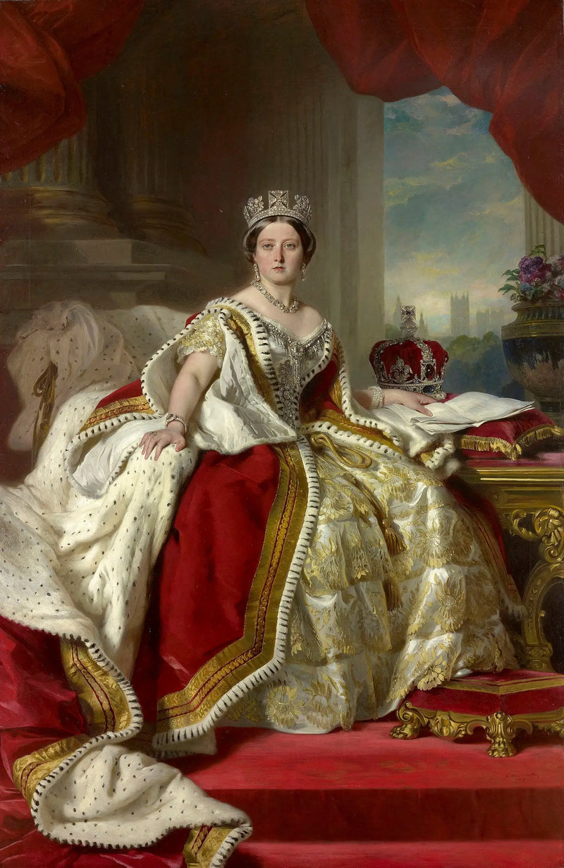 La reina Victoria en atuendo de coronación - Franz Xaver Winterhalter