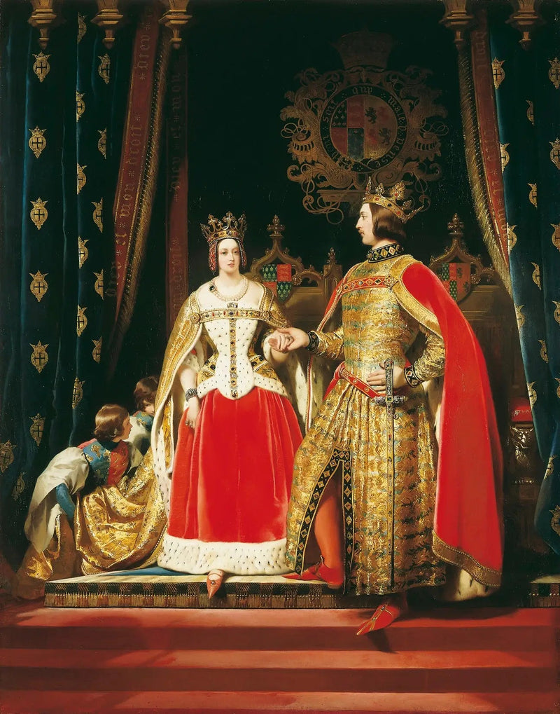 La reina Victoria y el príncipe Alberto en el Baile de disfraces del 12 de mayo de 1842 - Edwin Henry Landseer
