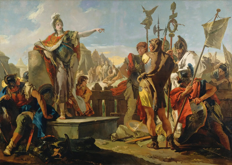 La reina Zenobia arengando a sus soldados - Giovanni Battista Tiepolo