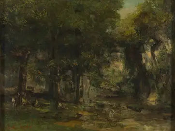 La entrega de los ciervos en el arroyo de Plaisir-Fontaine - Gustave Courbet