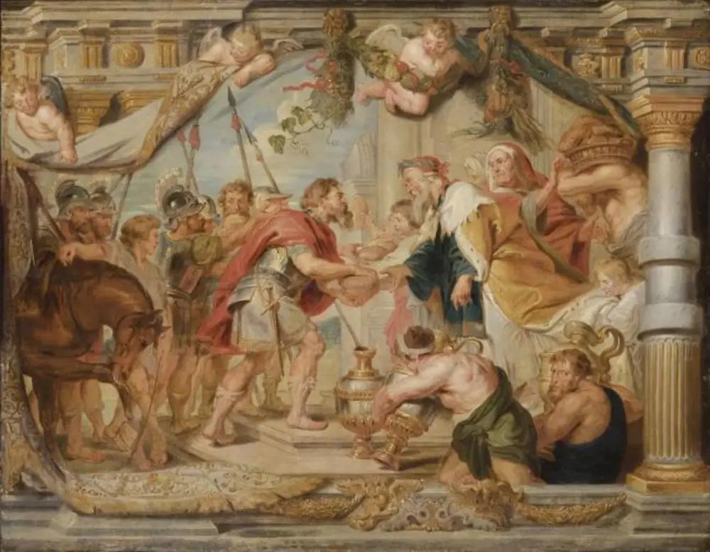 La rencontre d'Abraham et de Melchisédek - Peter Paul Rubens image 1 copie peinte à la main à l’huile