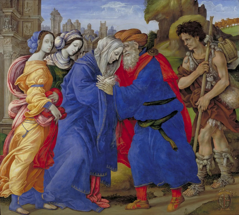 La Encuentro de Ana y Joaquín en la Puerta Dorada - Filippino Lippi