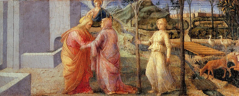 La Encuentro de Ana y Joaquín en la Puerta Dorada - Fra Filippo Lippi