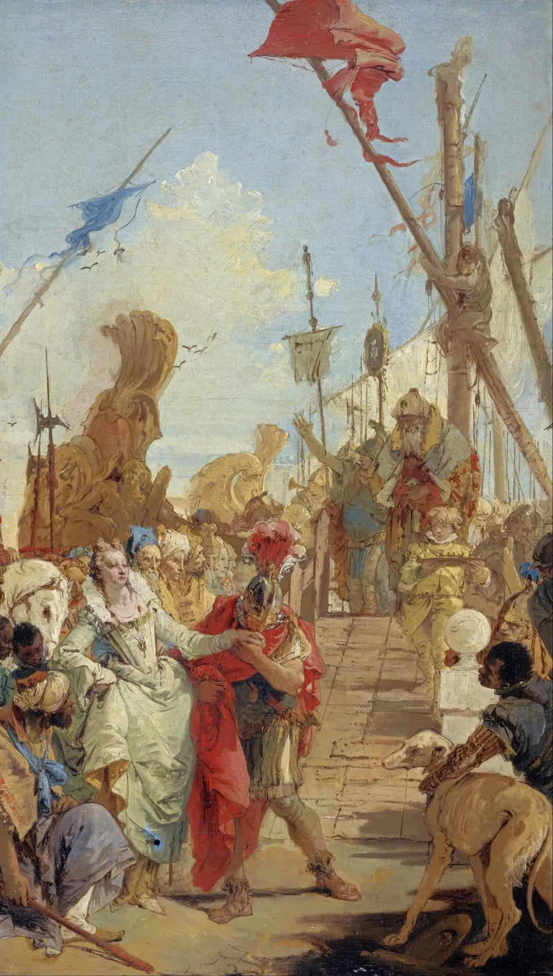El encuentro de Antoine y Cleopatra - Giovanni Battista Tiepolo