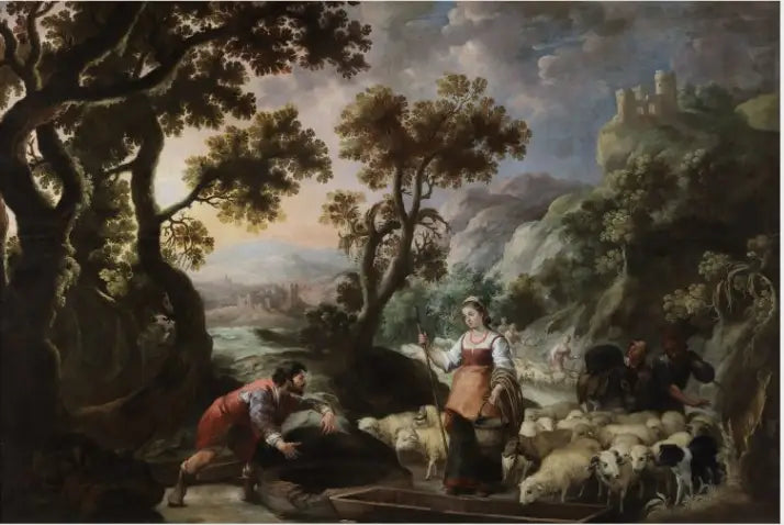 El encuentro de Jacob y Raquel en el pozo - Bartolomé Esteban Murillo