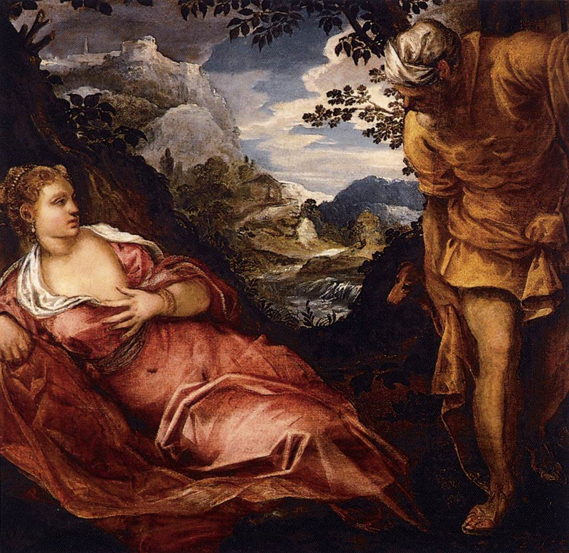 El encuentro de Tamar y Judá - Jacopo Tintoretto