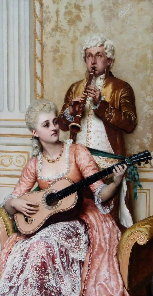 La repetición - Edmund Blair Leighton