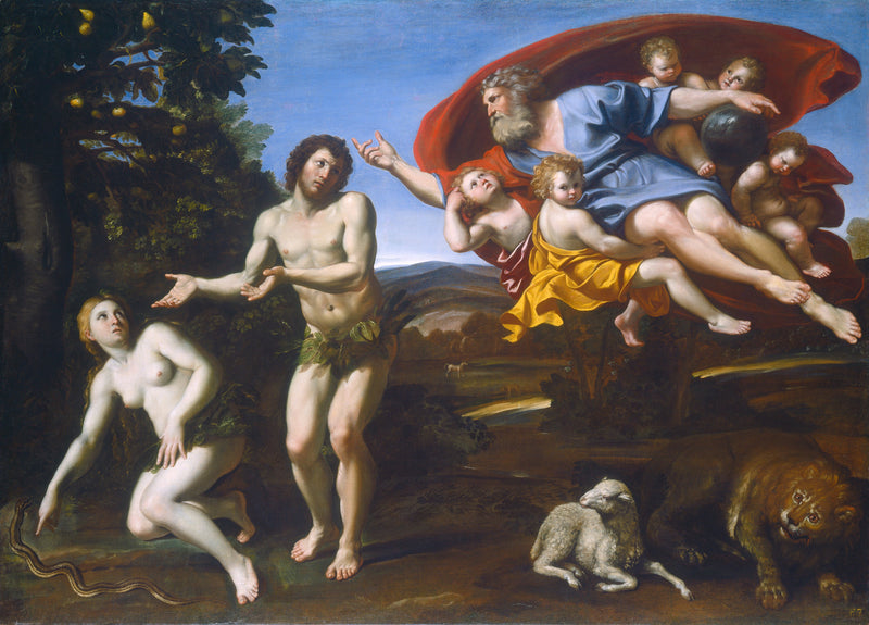 La reprimenda de Adán y Eva - Domenichino