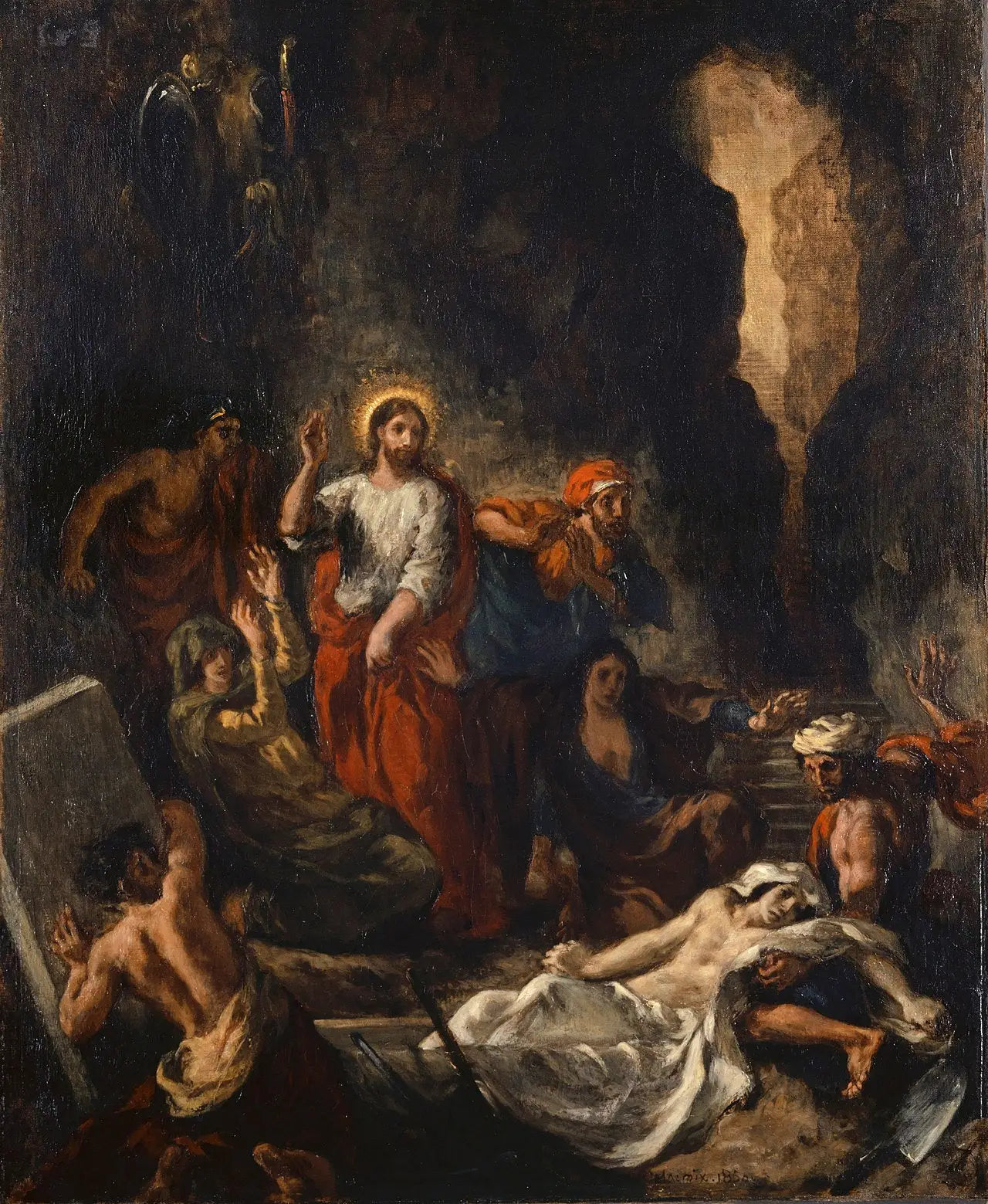 La Résurrection de Lazare - Eugène Delacroix image 1 copie peinte à la main à l’huile