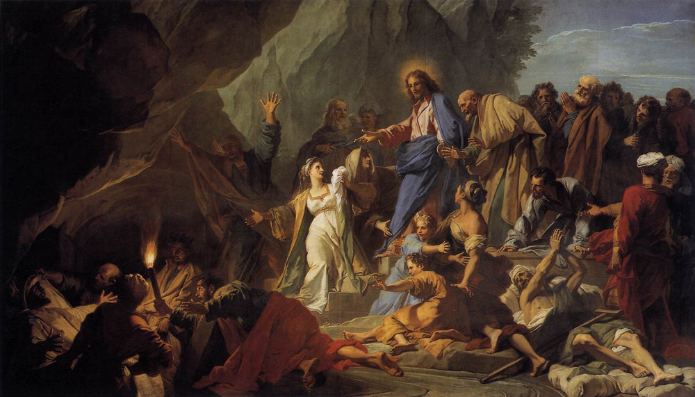 La Résurrection de Lazare - Jean-Baptiste Jouvenet image 1 reproduction de peinture à l’huile
