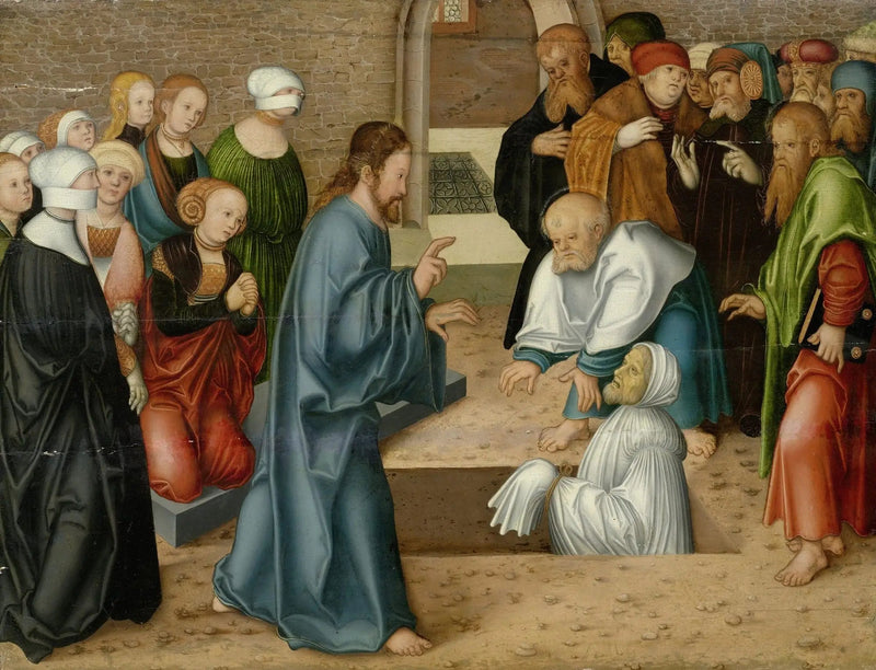 La resurrección de Lázaro - Lucas Cranach el Viejo