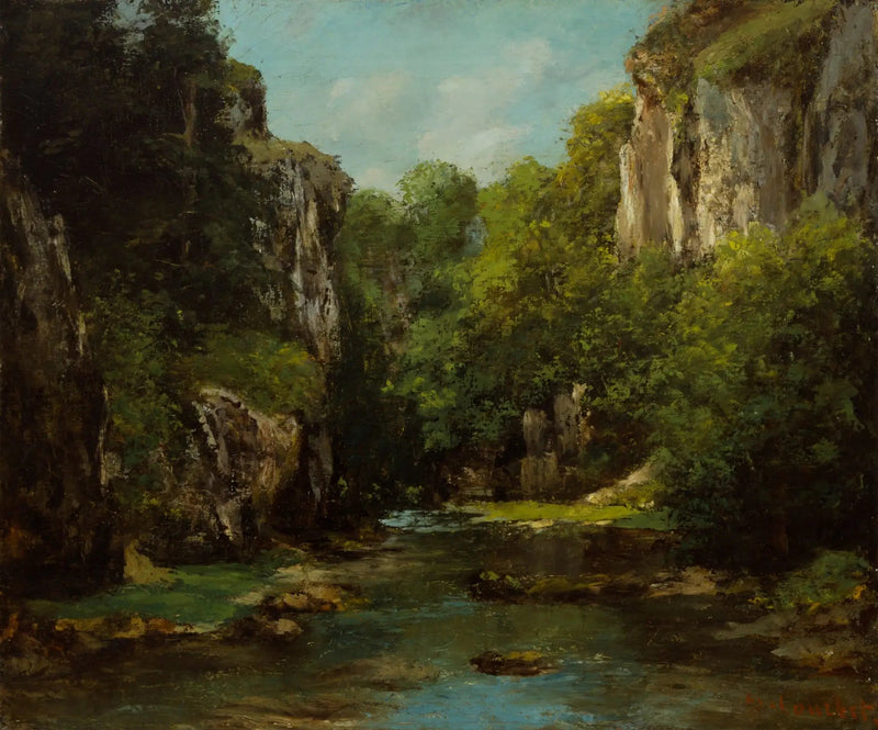 El río de los pozos negros - Gustave Courbet