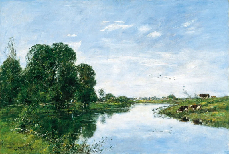 El río Touques en Saint-Arnoult - Eugène Boudin